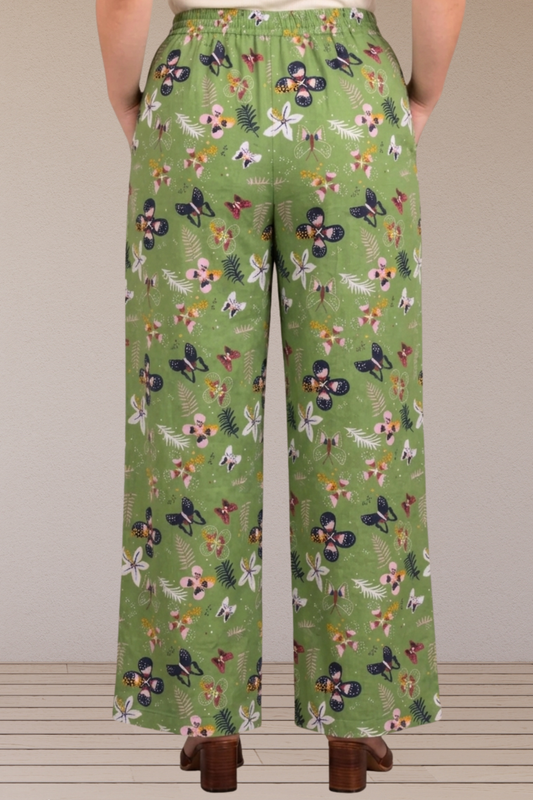 Green Meadow Butterfly Pant