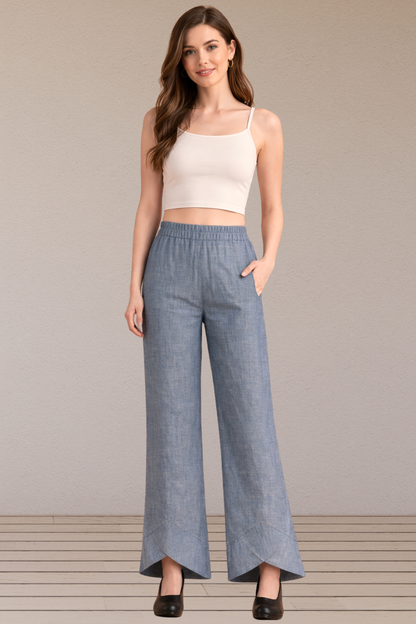 Grey Chambray Aara Palazzo