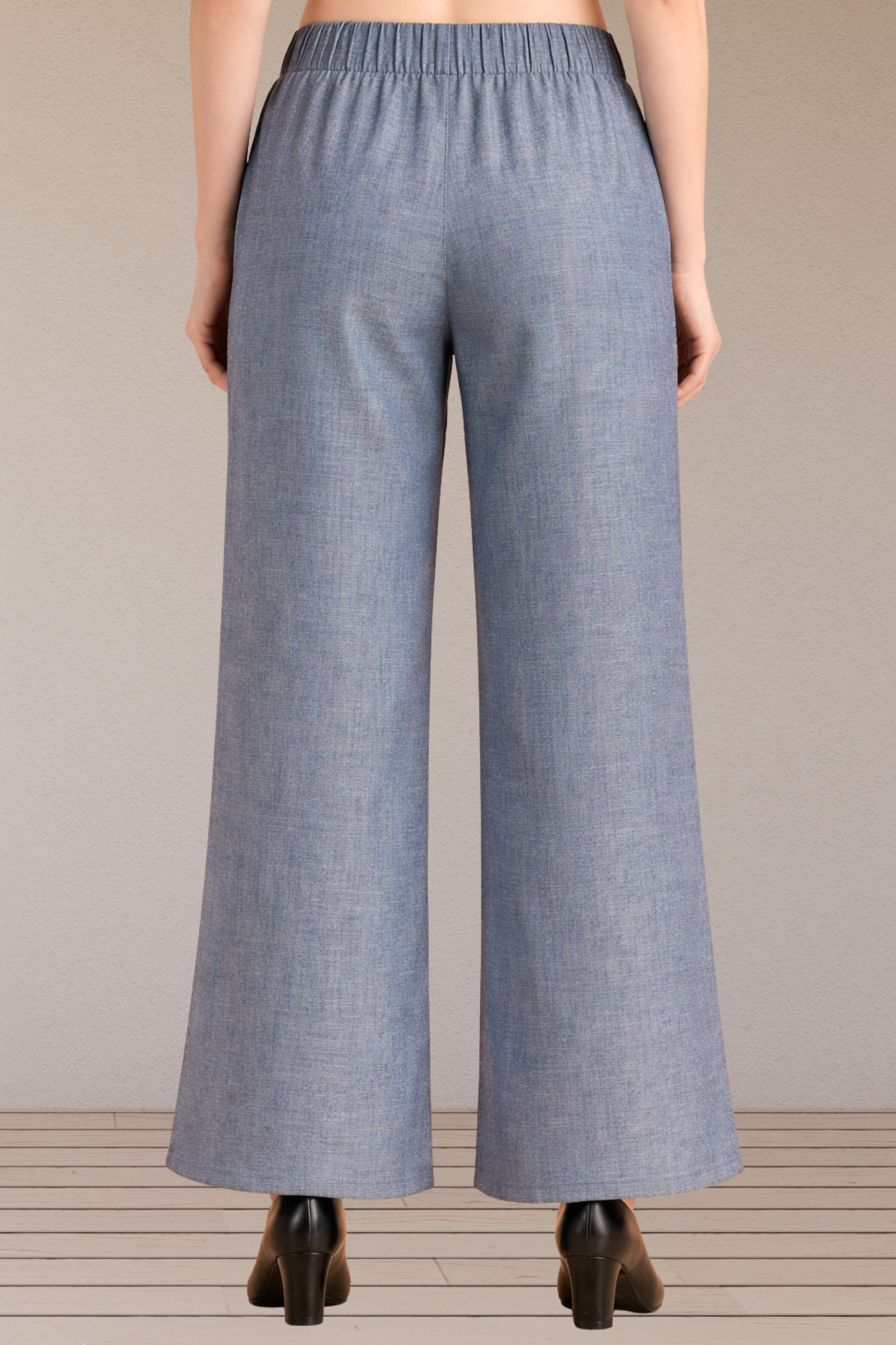 Grey Chambray Aara Palazzo