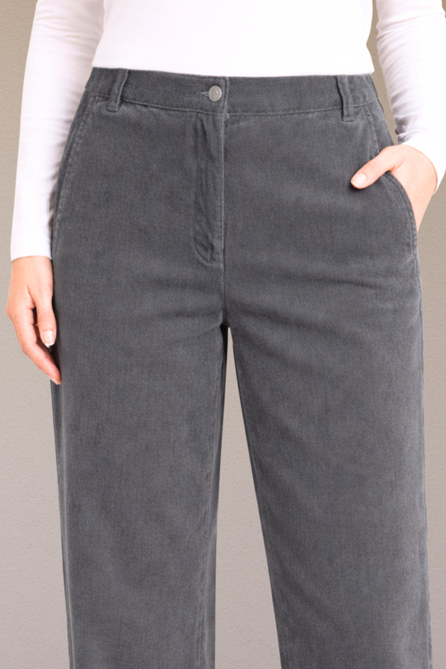Grey Corduroy Pant