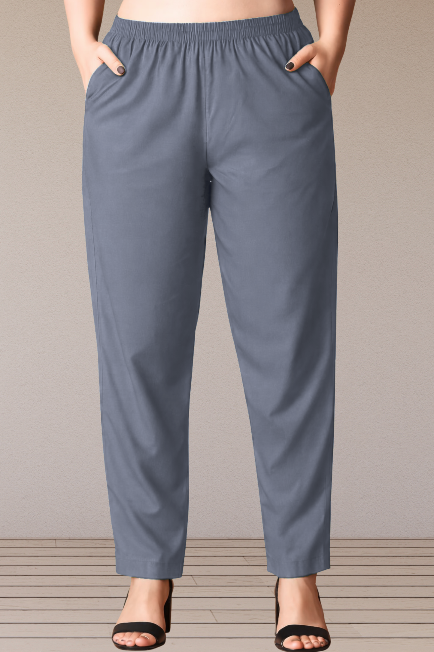 Grey Cotton Kurti Pant