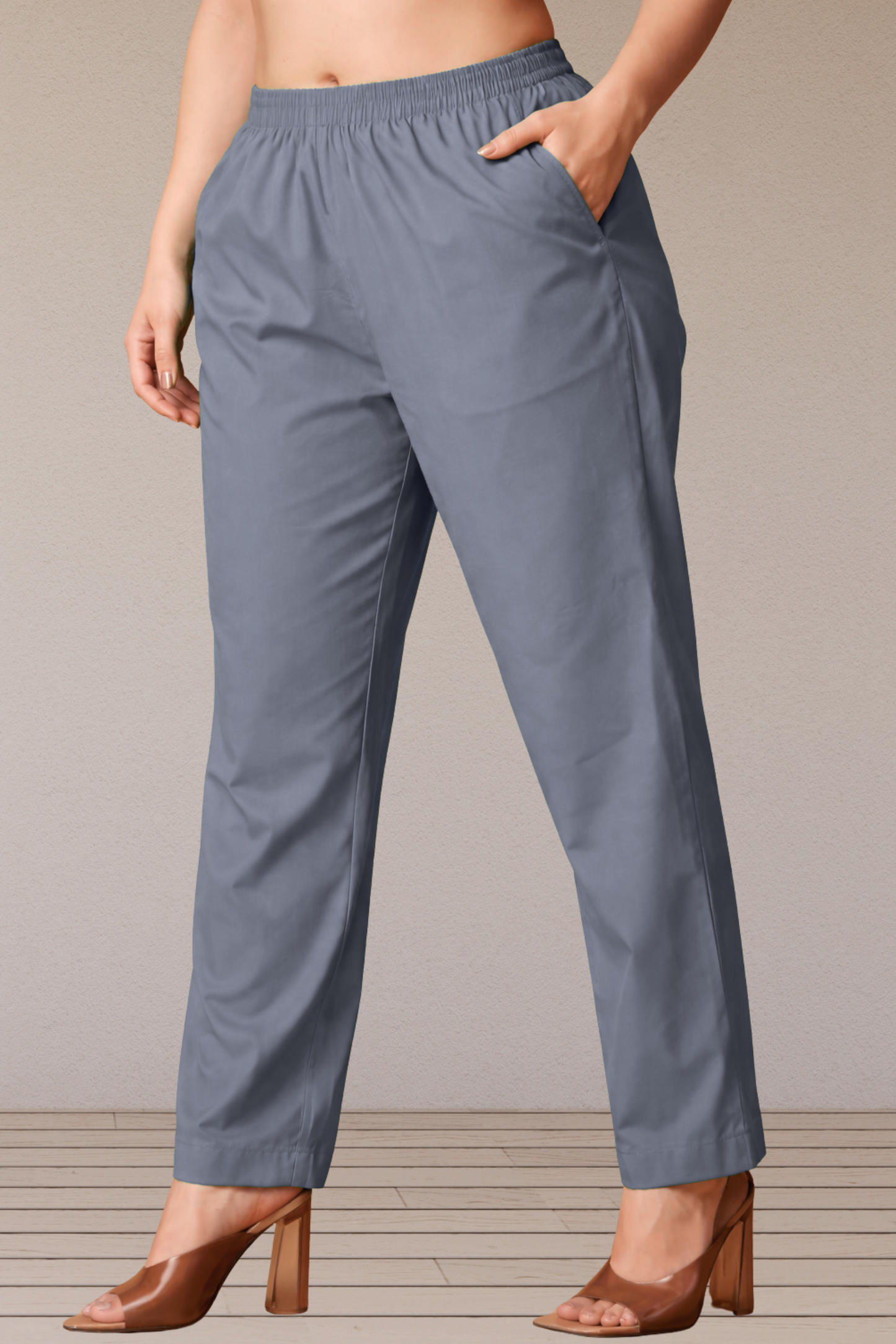 Grey Cotton Kurti Pant