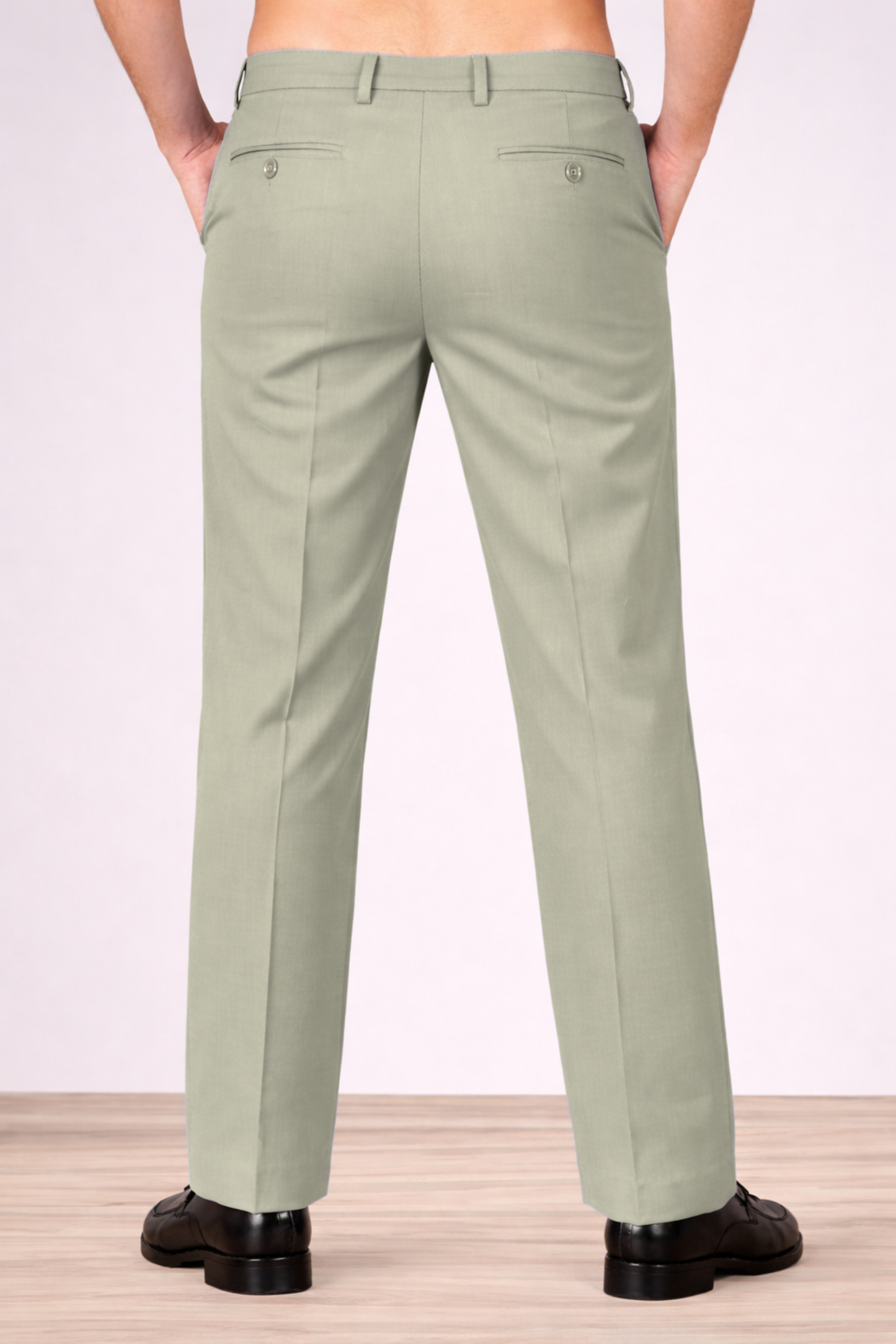 Grey Cotton Lycra Chinos