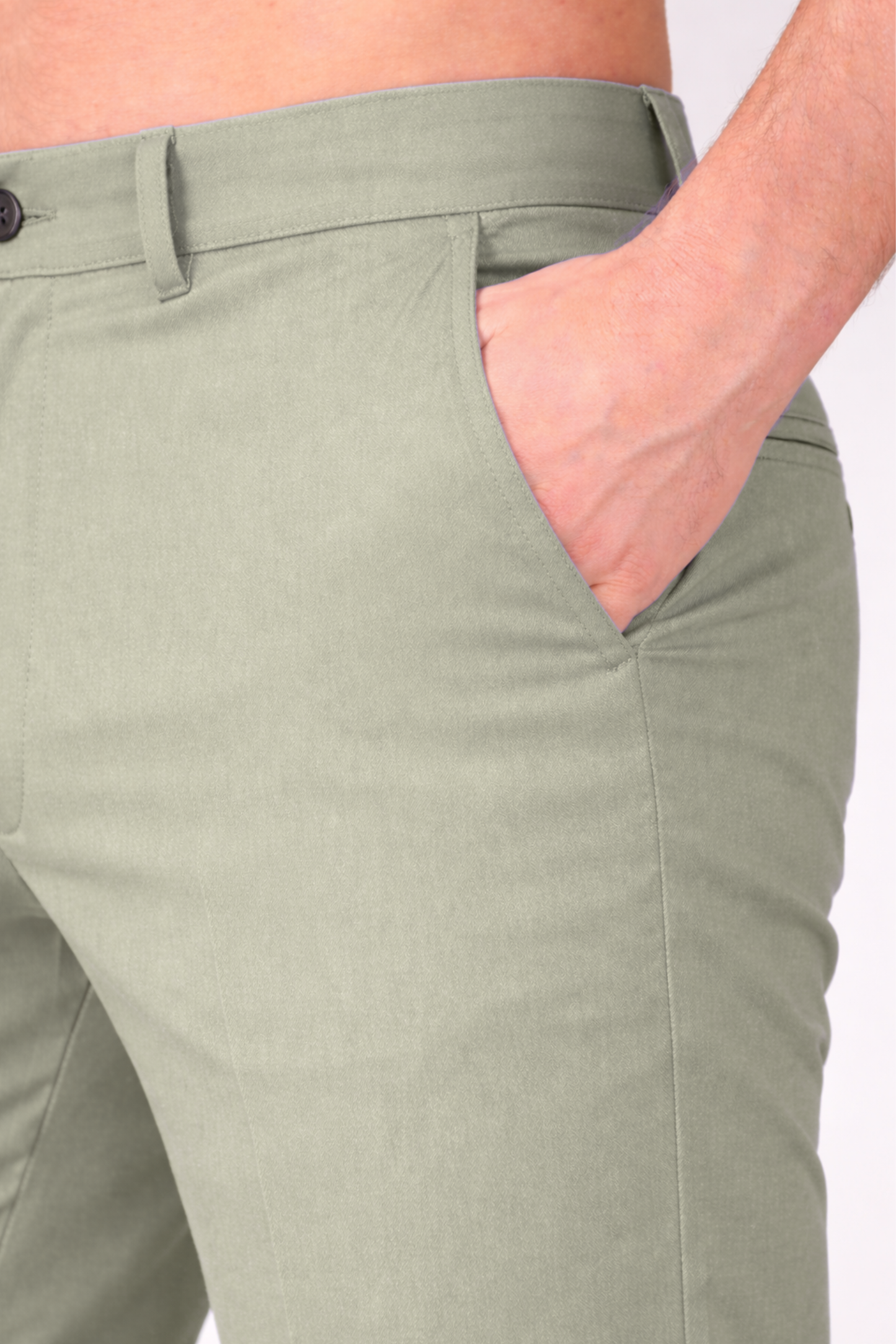 Grey Cotton Lycra Chinos