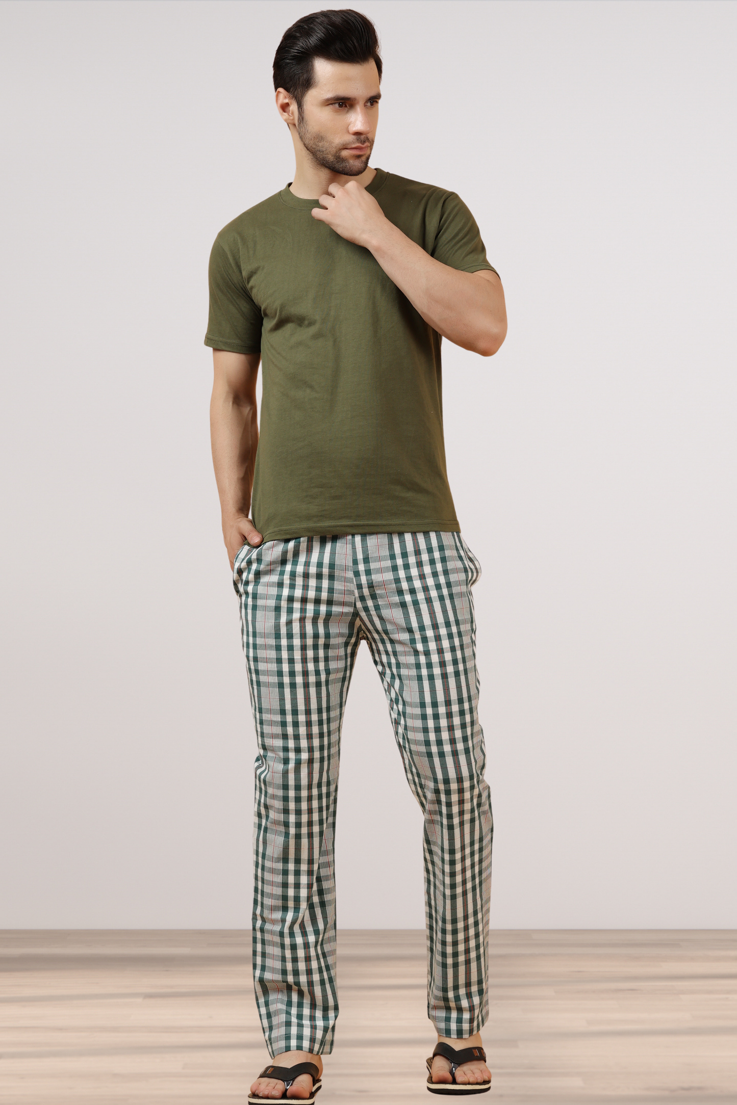 Grey Marble Poplin Cotton Pajama