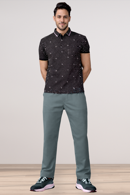 Grey Stretch Cargo - 2 Pocket