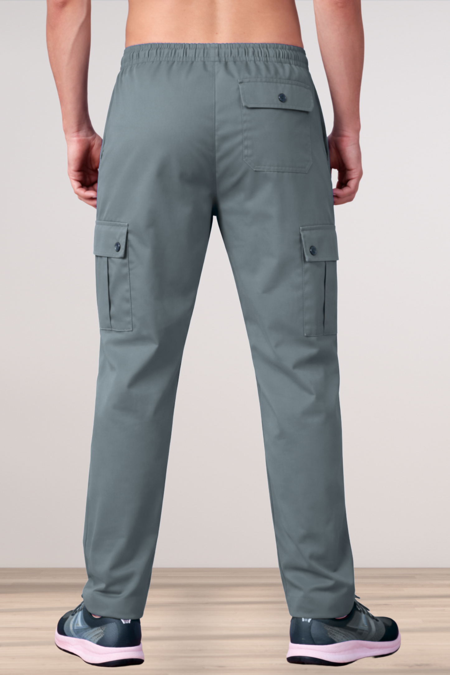 Grey Stretch Cargo - 4 Pocket