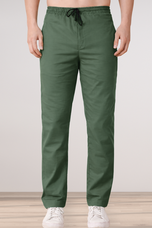 Greyish Green Cotton Cargo - 2 Pocket