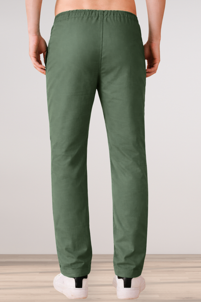Greyish Green Cotton Cargo - 2 Pocket