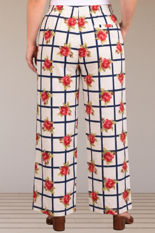 Gul Grid Ivory Palazzo