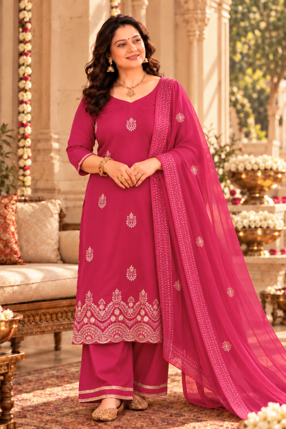 Gulaabi Adaa Embroidered Fancy Suit