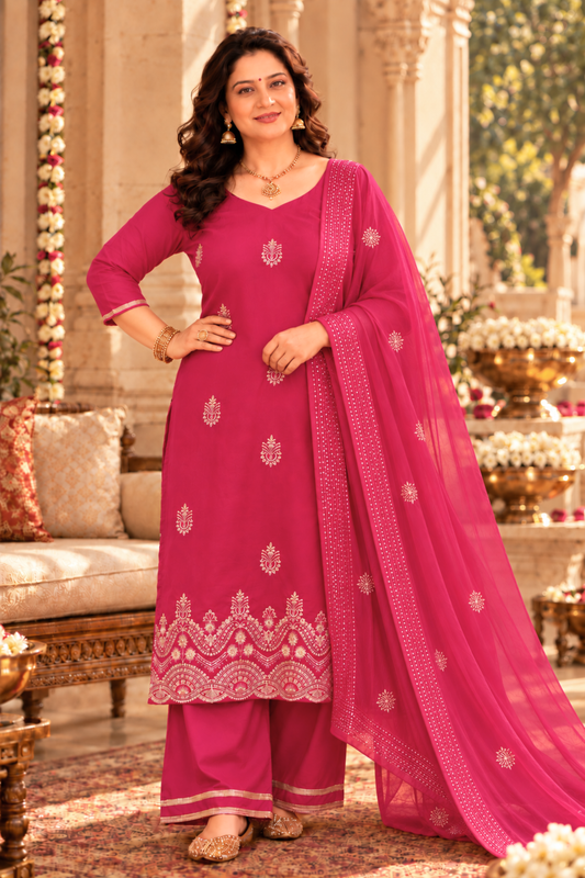 Gulaabi Adaa Embroidered Fancy Suit