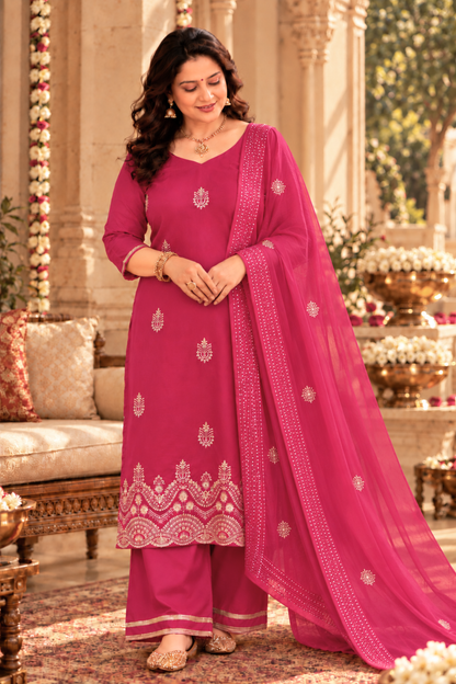 Gulaabi Adaa Embroidered Fancy Suit