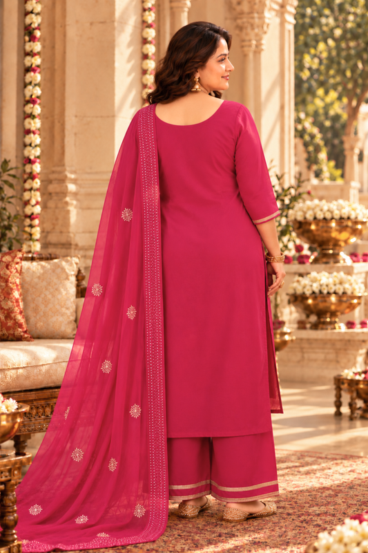 Gulaabi Adaa Embroidered Fancy Suit