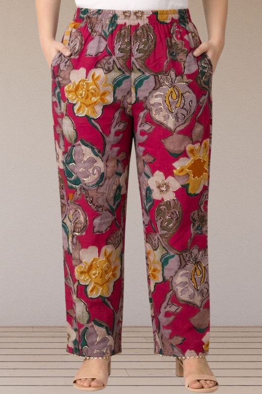 Gulrang Foil Floral Pant