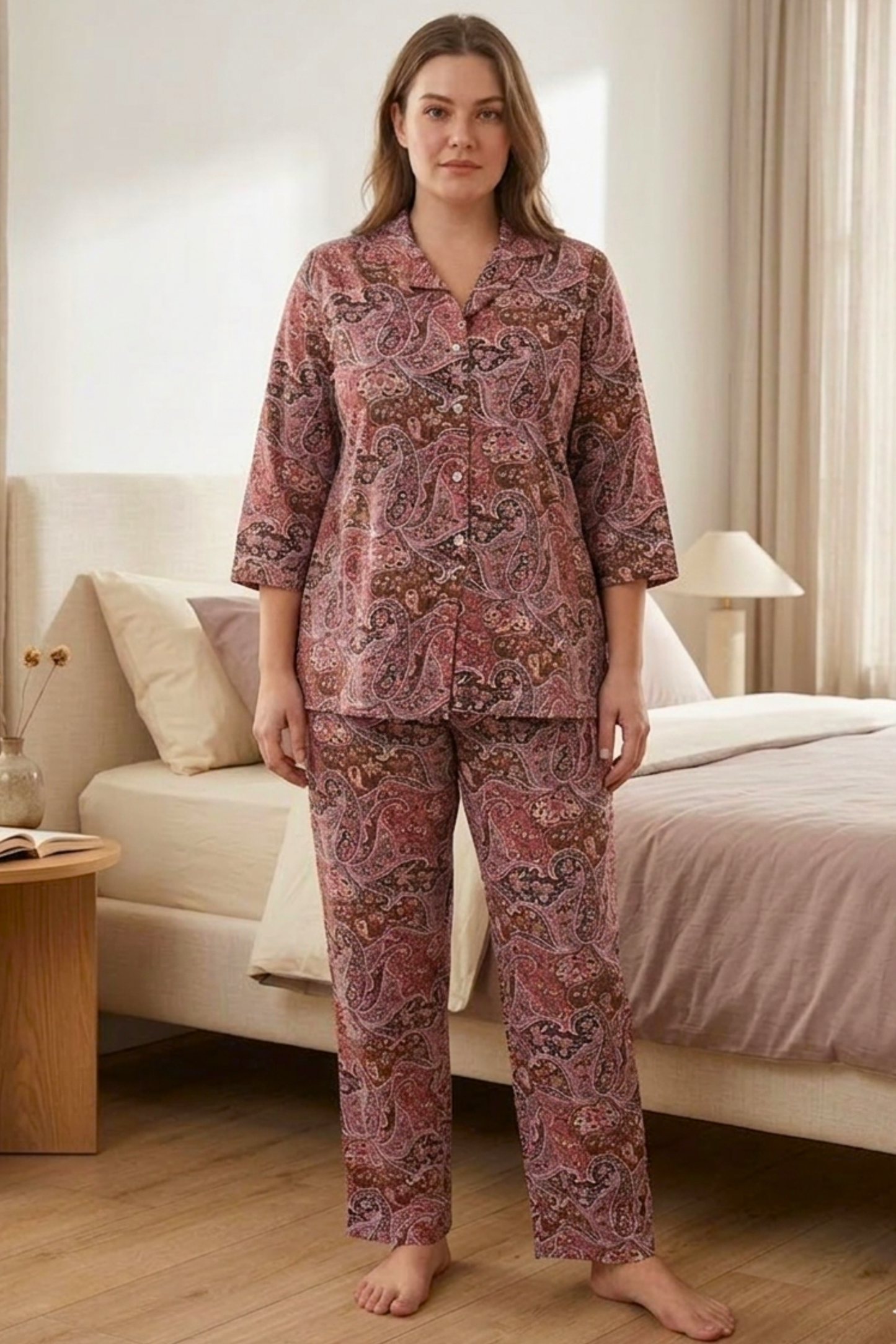 Gulzar Paisley Rayon Night Suit