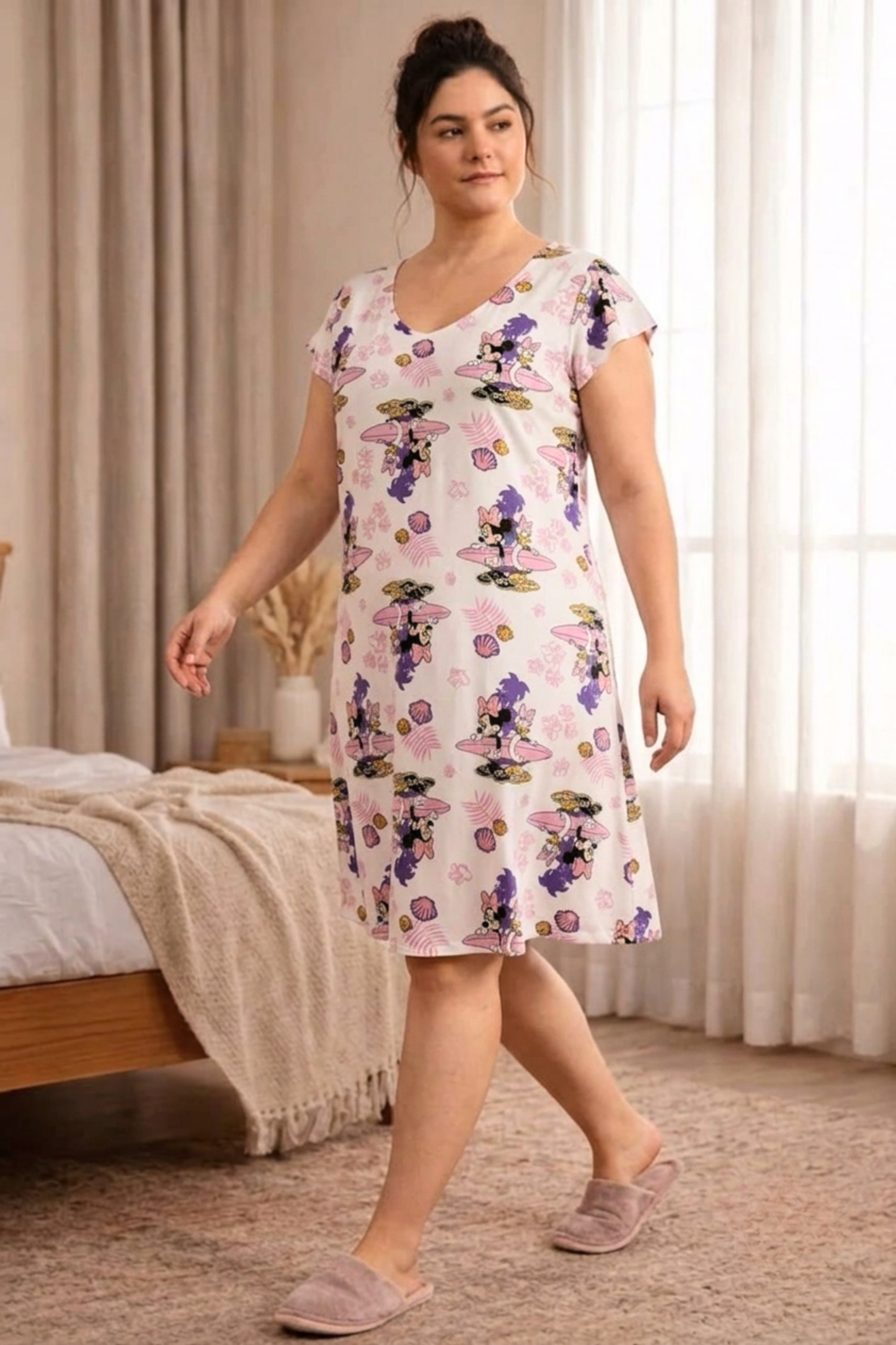 Happy Doodles Short Lounge Dress