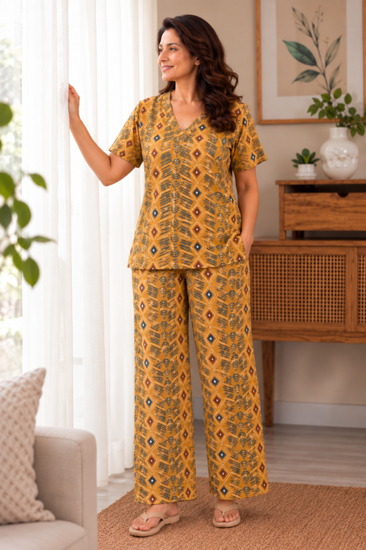 Honey Haze Rayon Night Suit