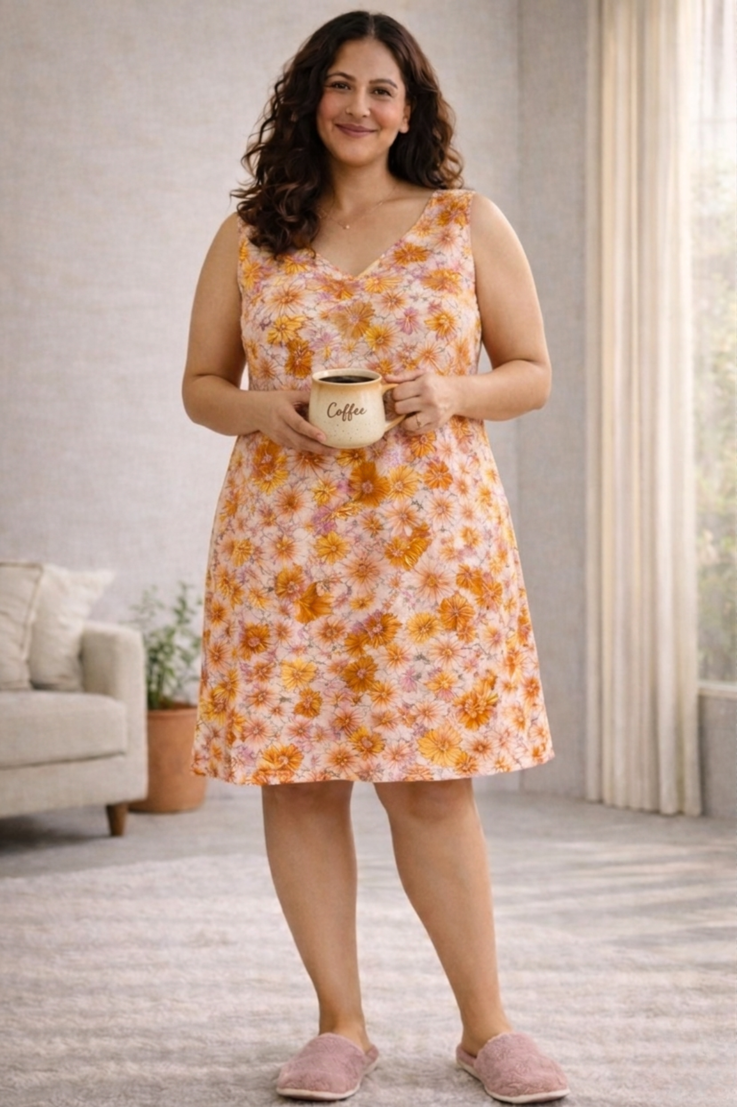 Honey Light Rayon Short Nighty