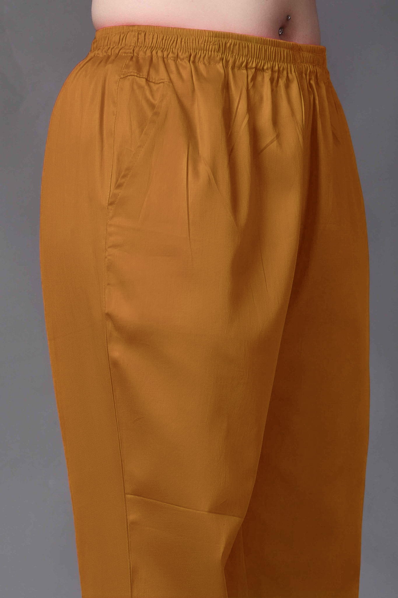 Bronze Cotton Metallic Pant Palazzo