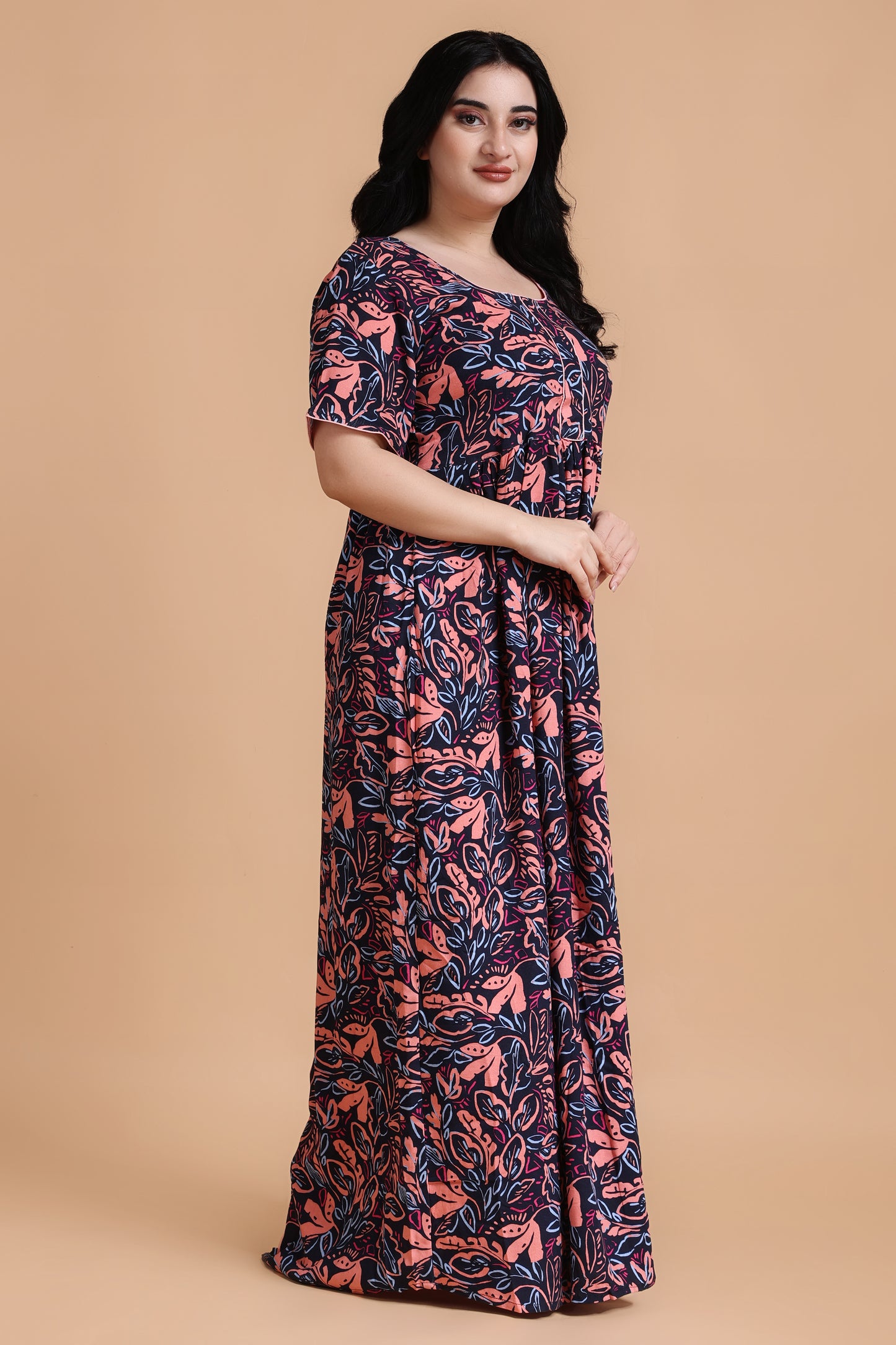 Serene Flora Rayon Night Gown