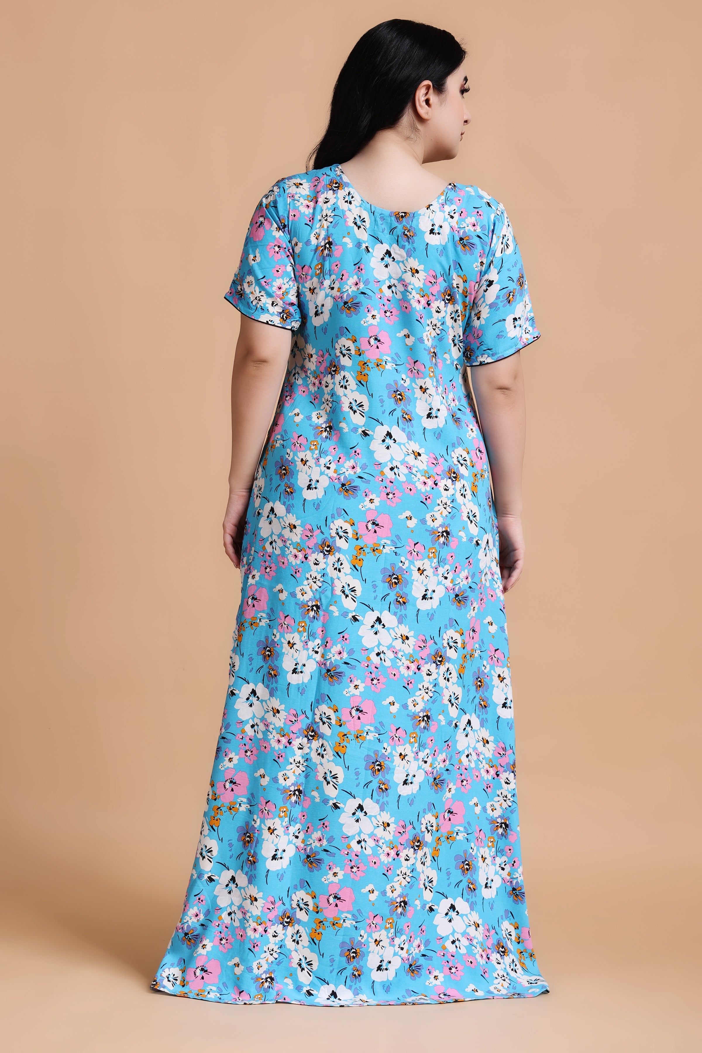 Summer Special Nighty Gown Vol 494 Hosiery Cotton Plus Size Night Wear Gowns  For Woman At