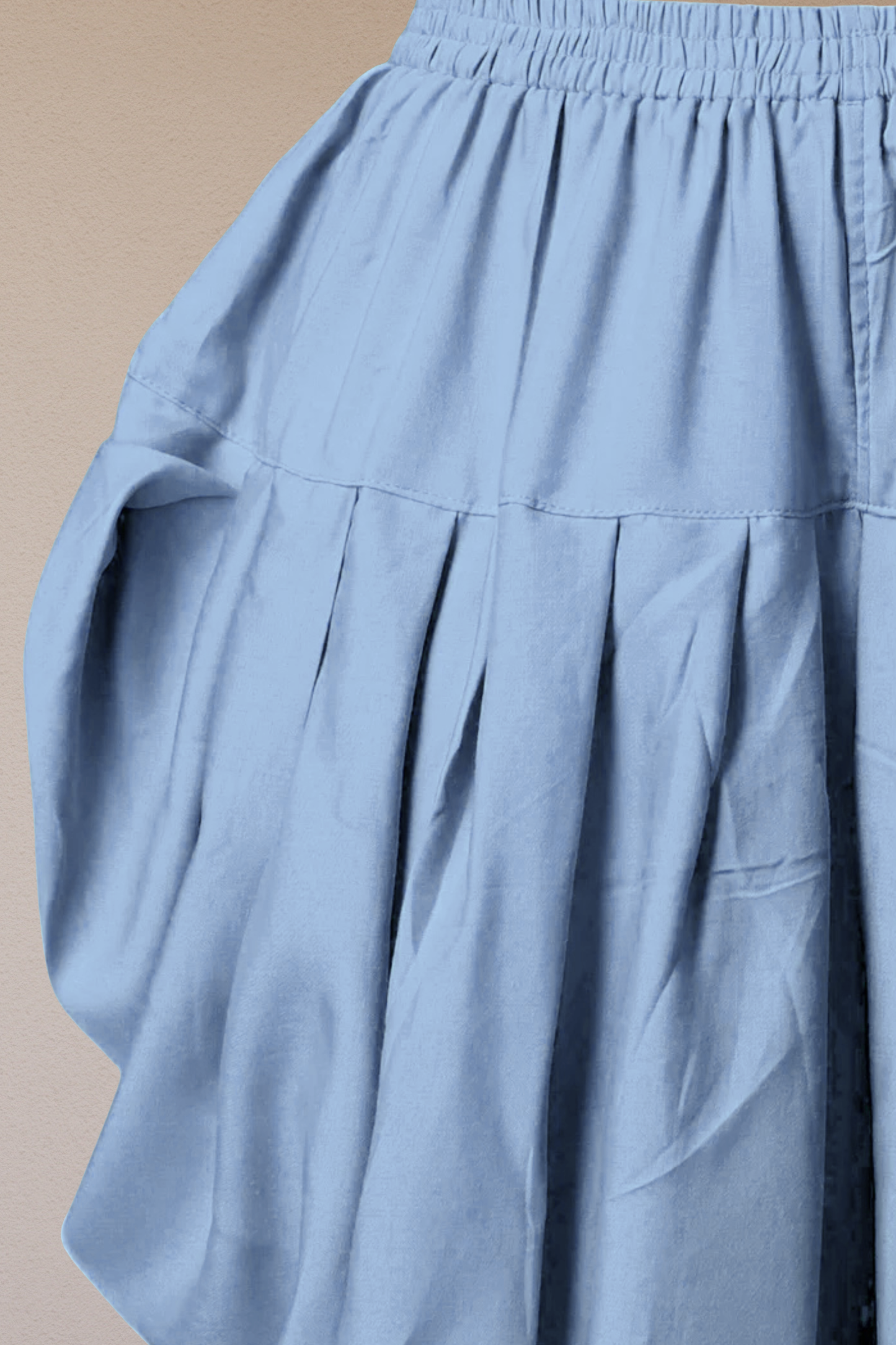 Ice Blue Belted Dhoti Salwar