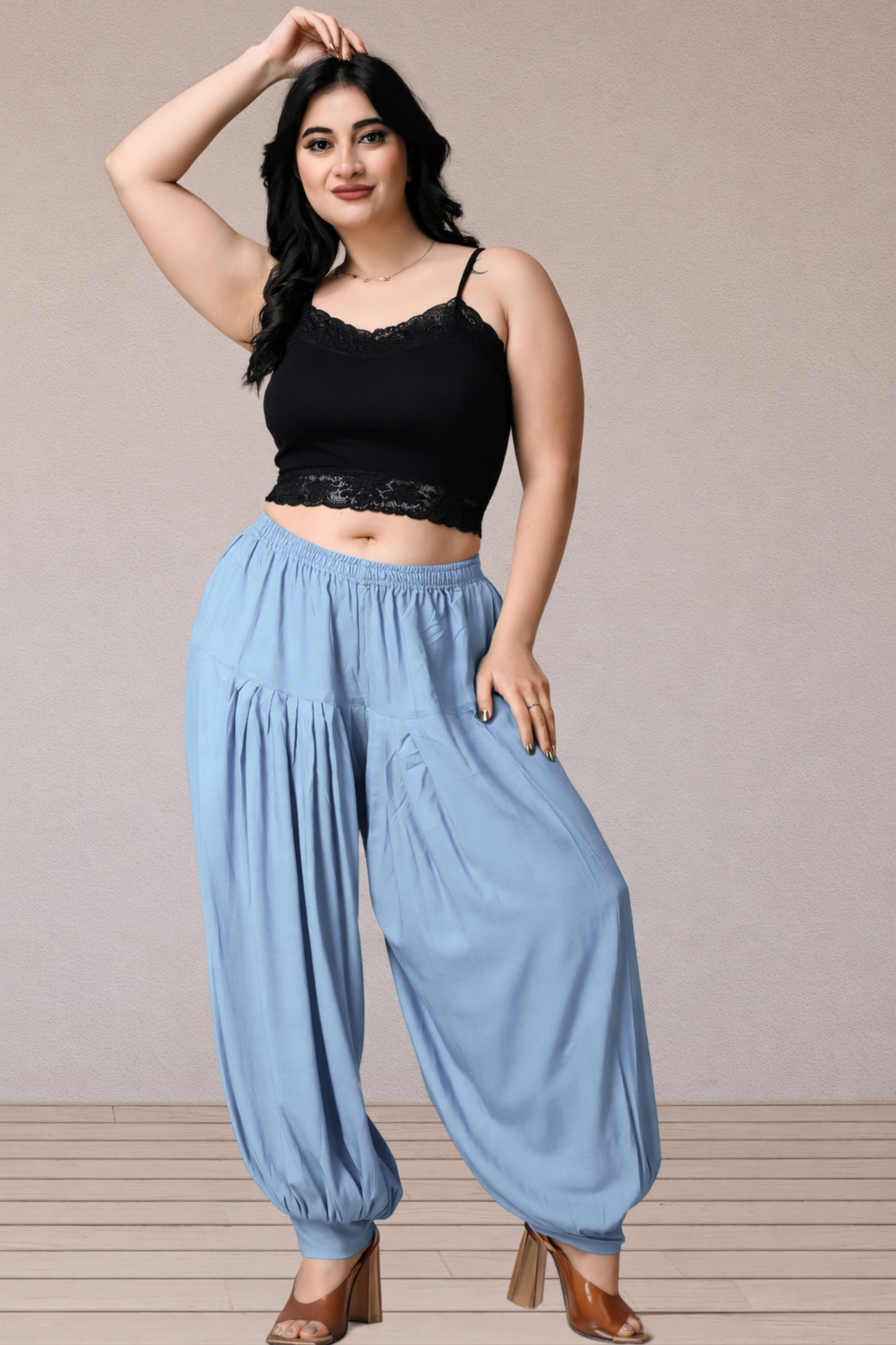 Ice Blue Rayon Afghani Salwar
