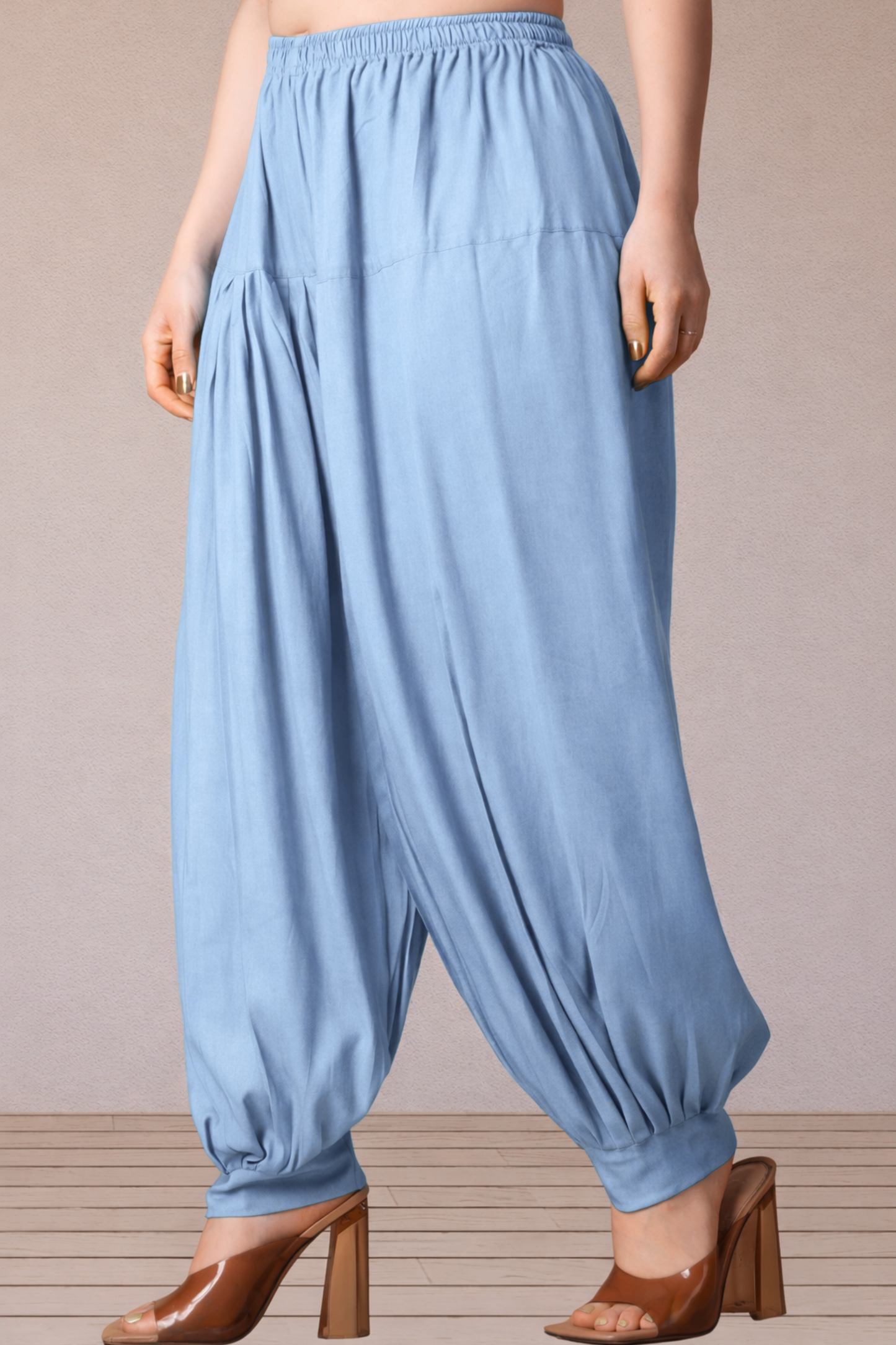 Ice Blue Rayon Afghani Salwar