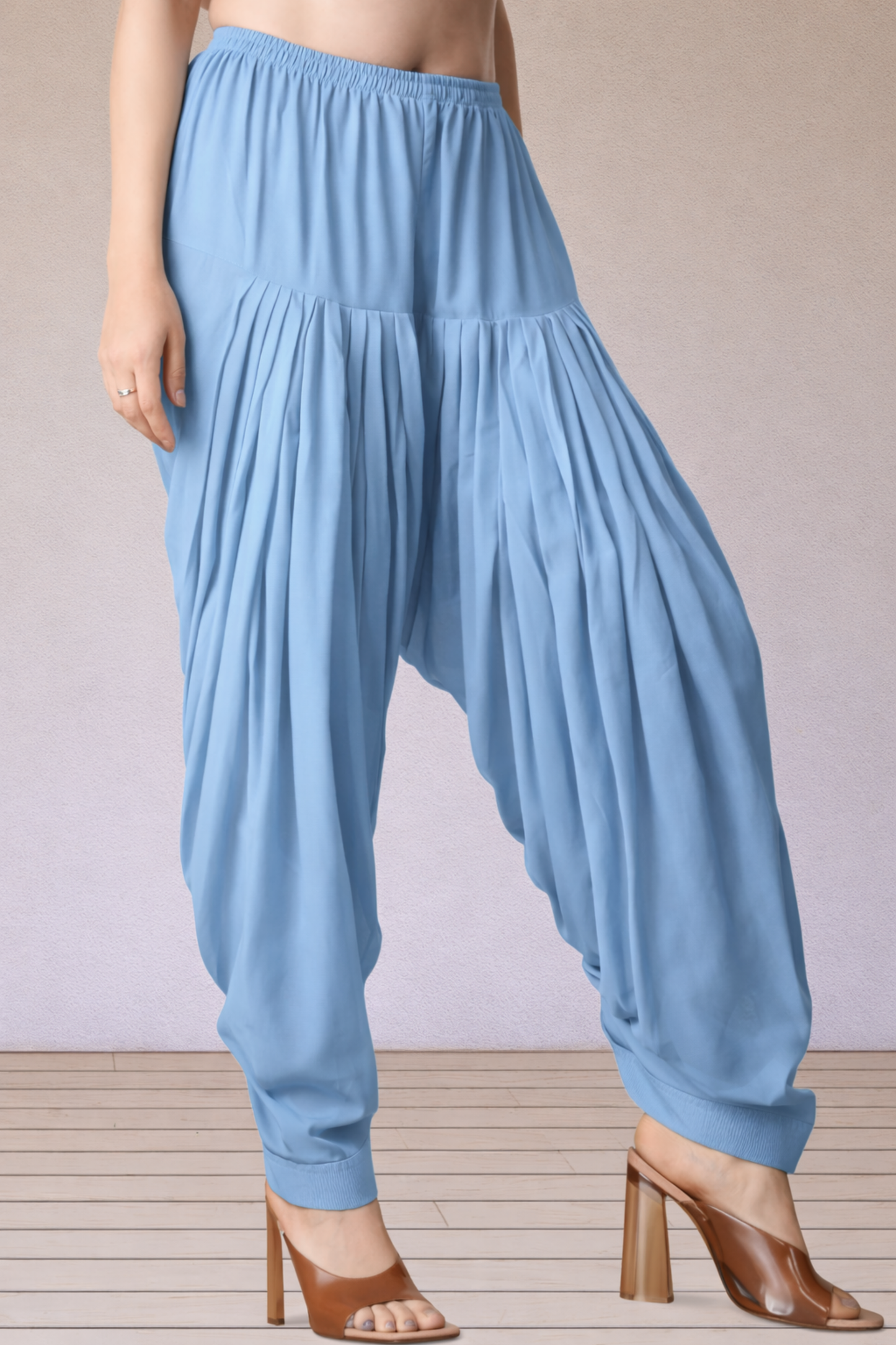 Ice Blue Rayon Patiala Salwar