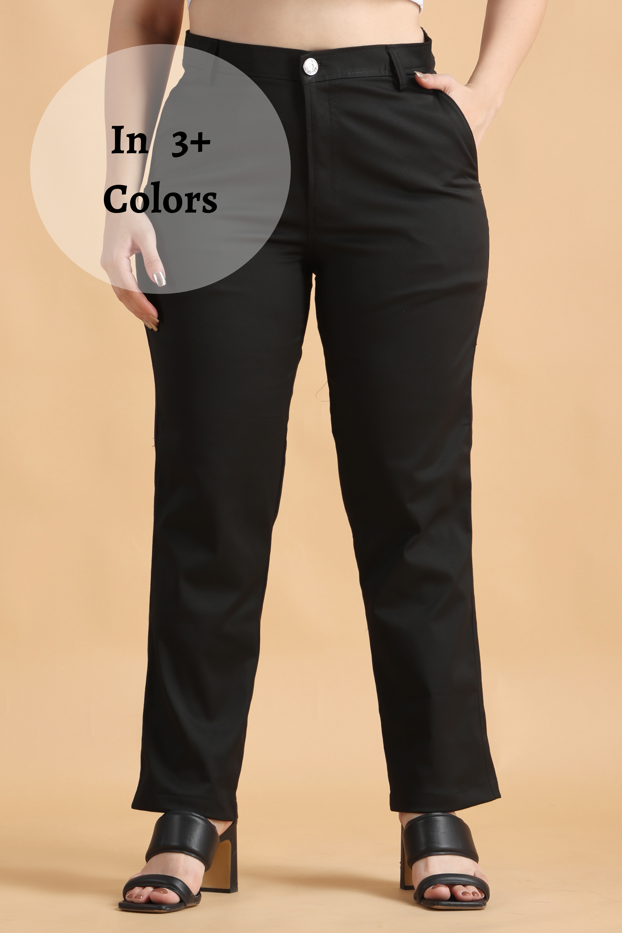 Solid Charcoal Black Chinos Stretchable Trousers at Rs 899/piece in  Bengaluru