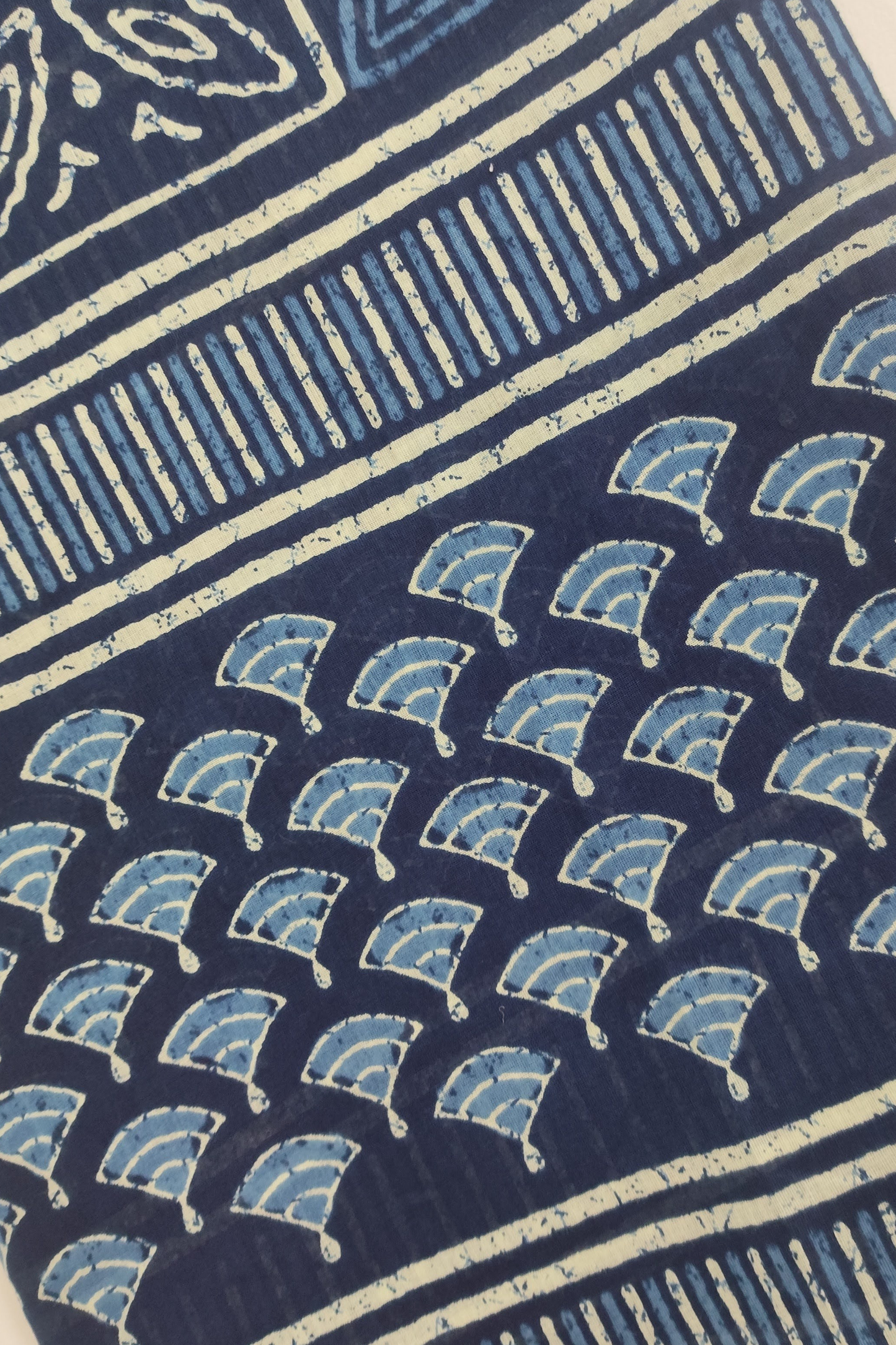 Indigo Block Cotton Dupatta