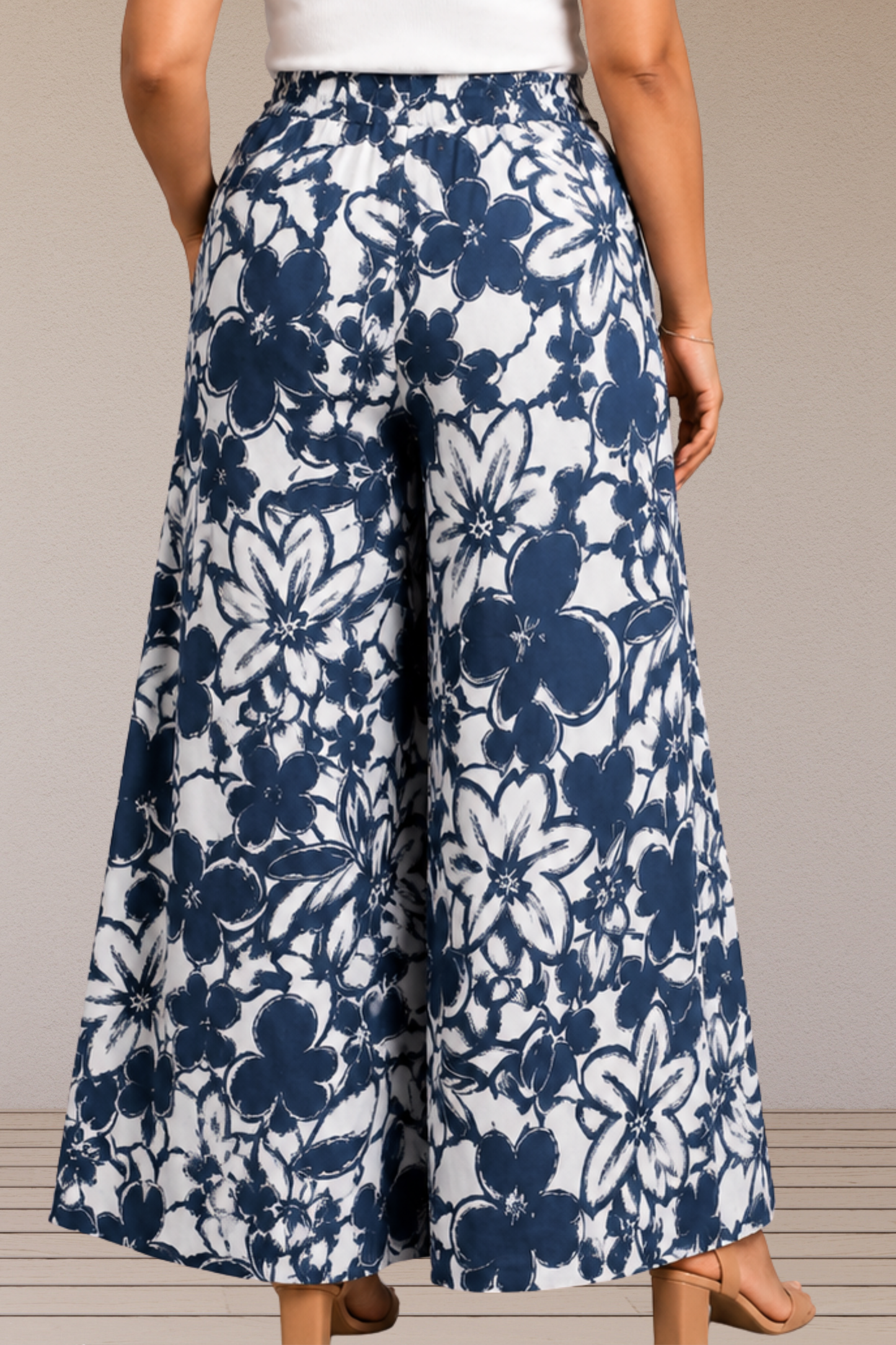 Indigo Floral Rayon Lounge Pants