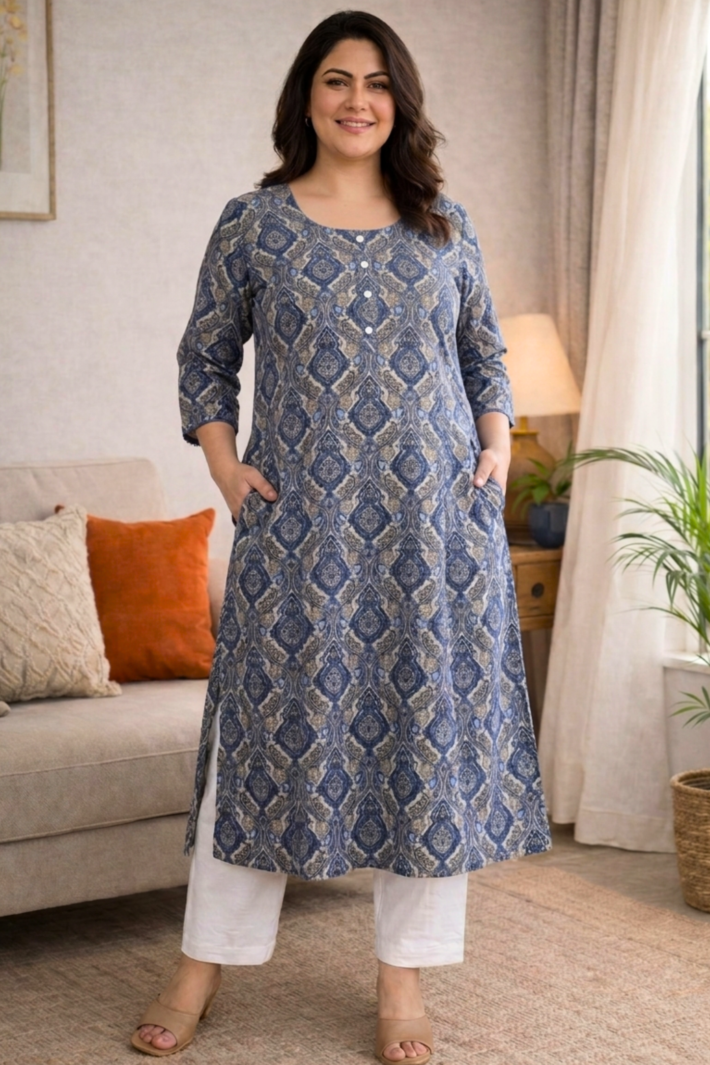 Indigo Heritage Summer Rayon Kurta