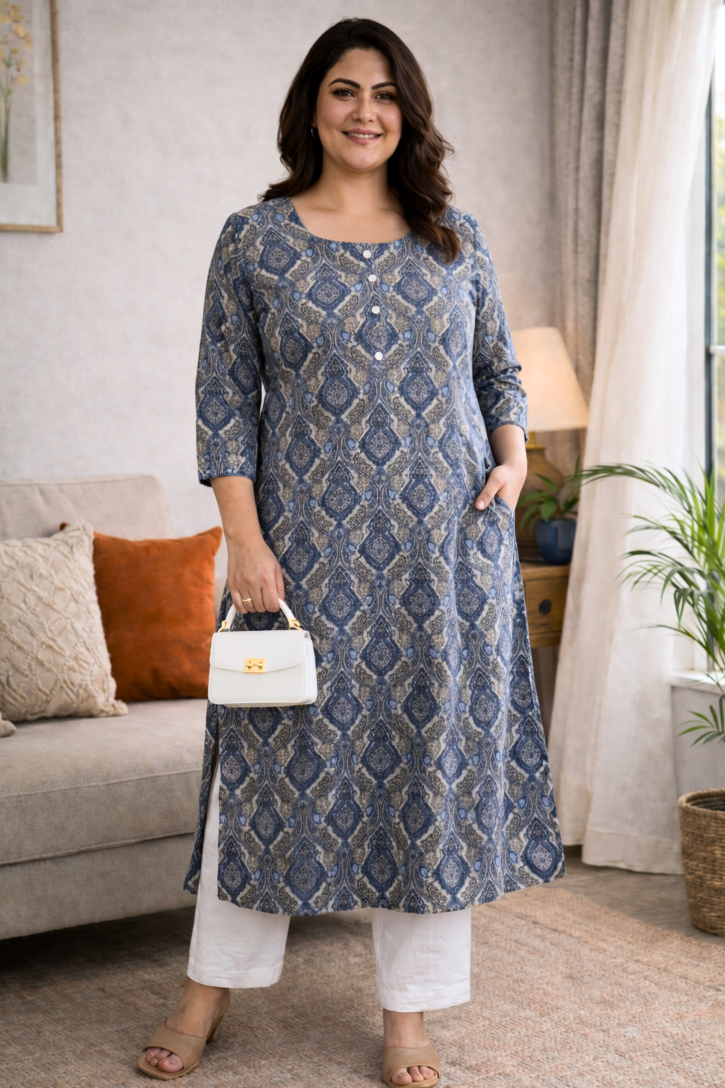 Indigo Heritage Summer Rayon Kurta