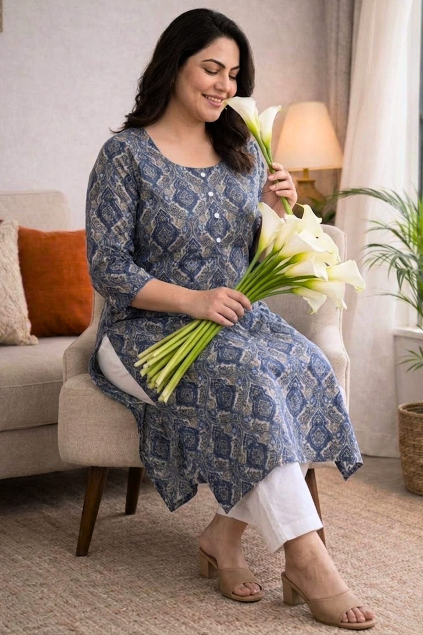 Indigo Heritage Summer Rayon Kurta
