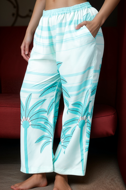 Buy Plus Size ​Island Retreat Rayon Palazzo At Apella | Sizes XS to 10 XL | India | Free Delivery | Customized