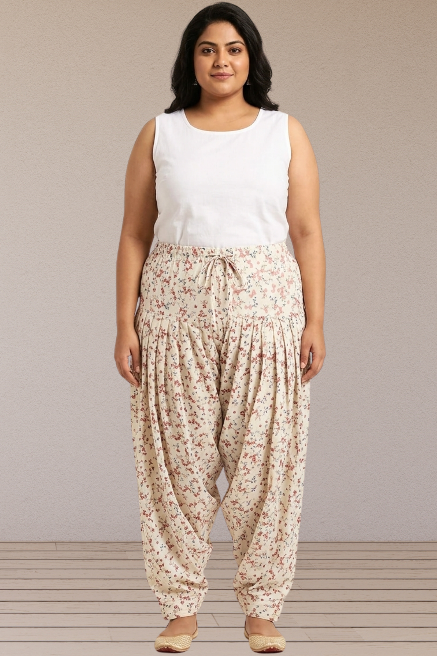 Ivory Blossom Cotton Printed Salwar
