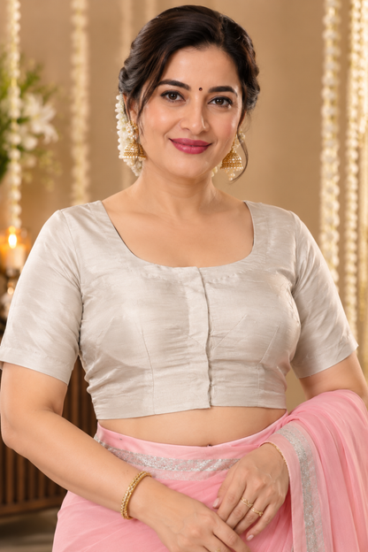 Ivory Elegance Silk Blouse