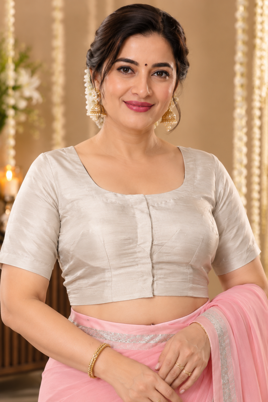 Ivory Elegance Silk Blouse