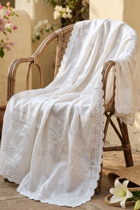 Ivory Noor Georgette Dupatta