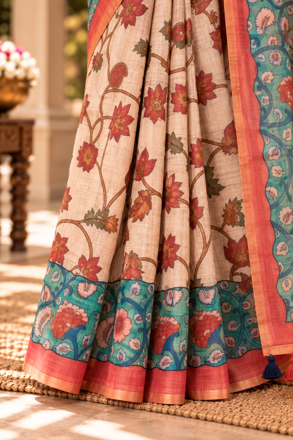 Kashvi Printed Saree With 1.5 Mtr Blouse Piece