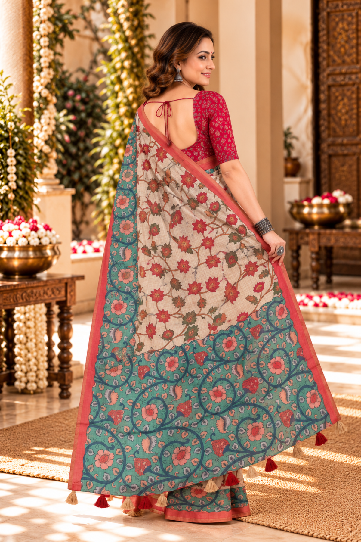 Kashvi Printed Saree With 1.5 Mtr Blouse Piece