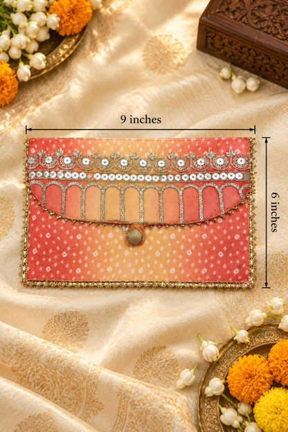 Kesar Blush Handcrafted Shagun Envelope