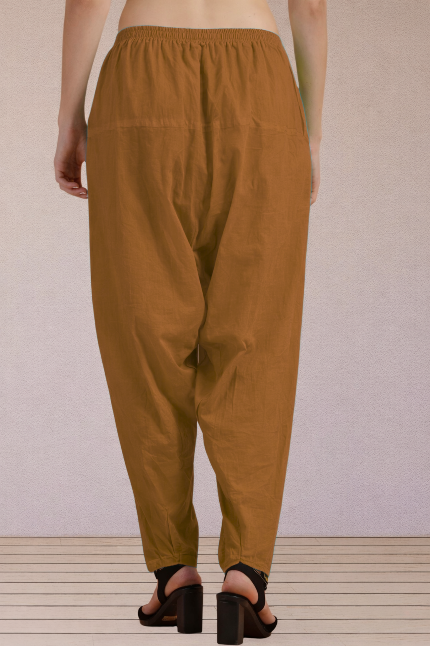 Khaki Easy Fit Cotton Salwar