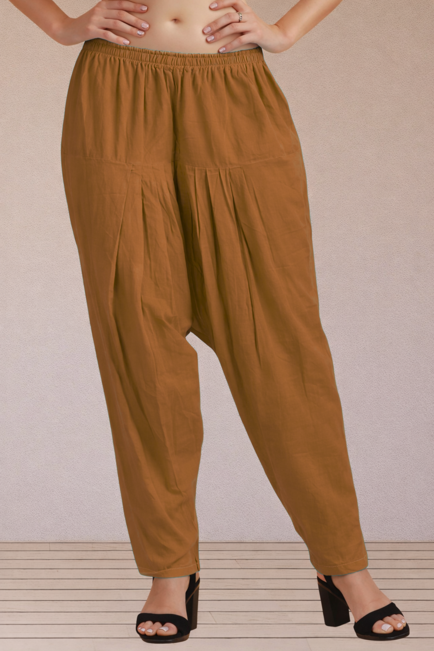 Khaki Easy Fit Cotton Salwar