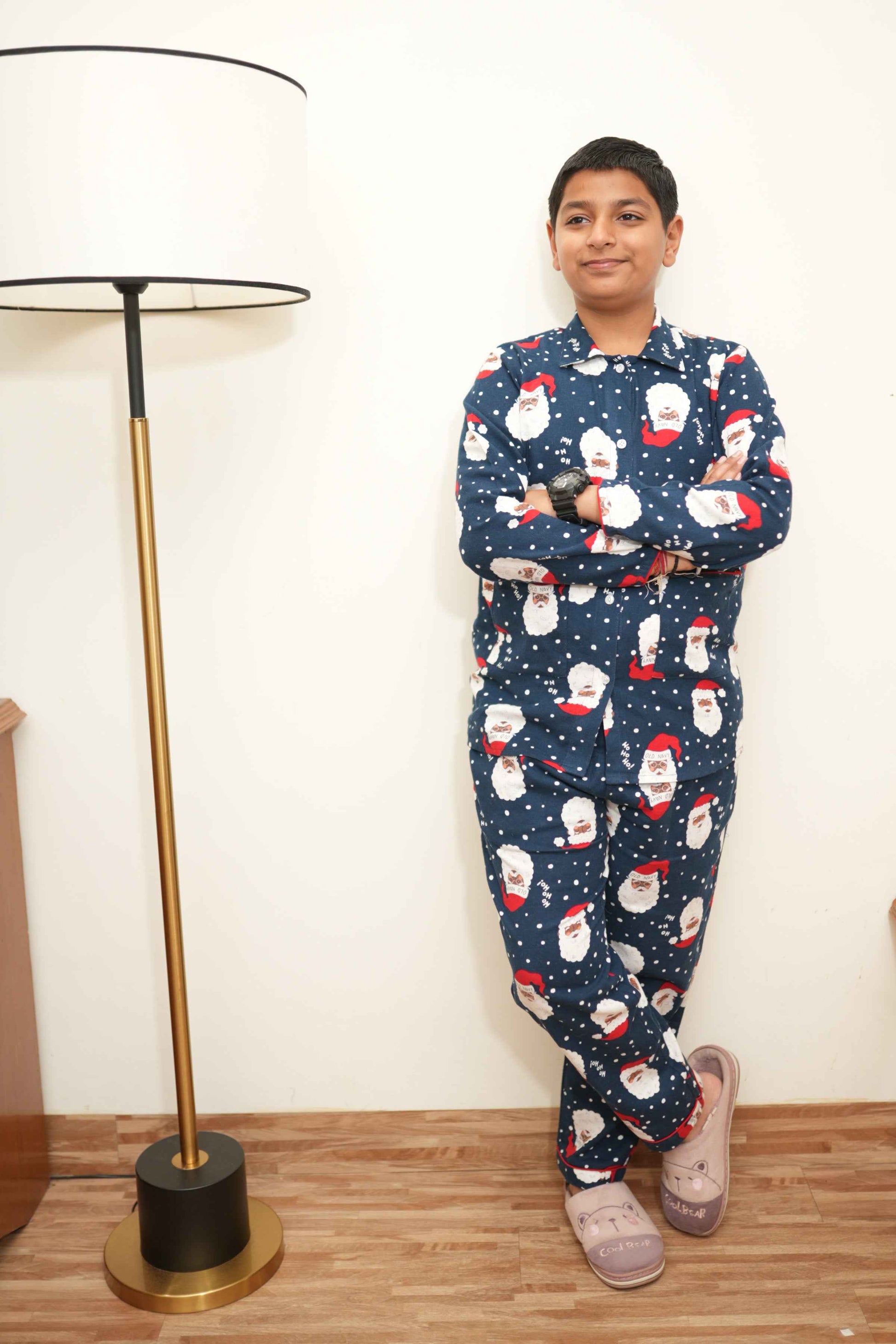 Frosty Santa Woollen Night Suit