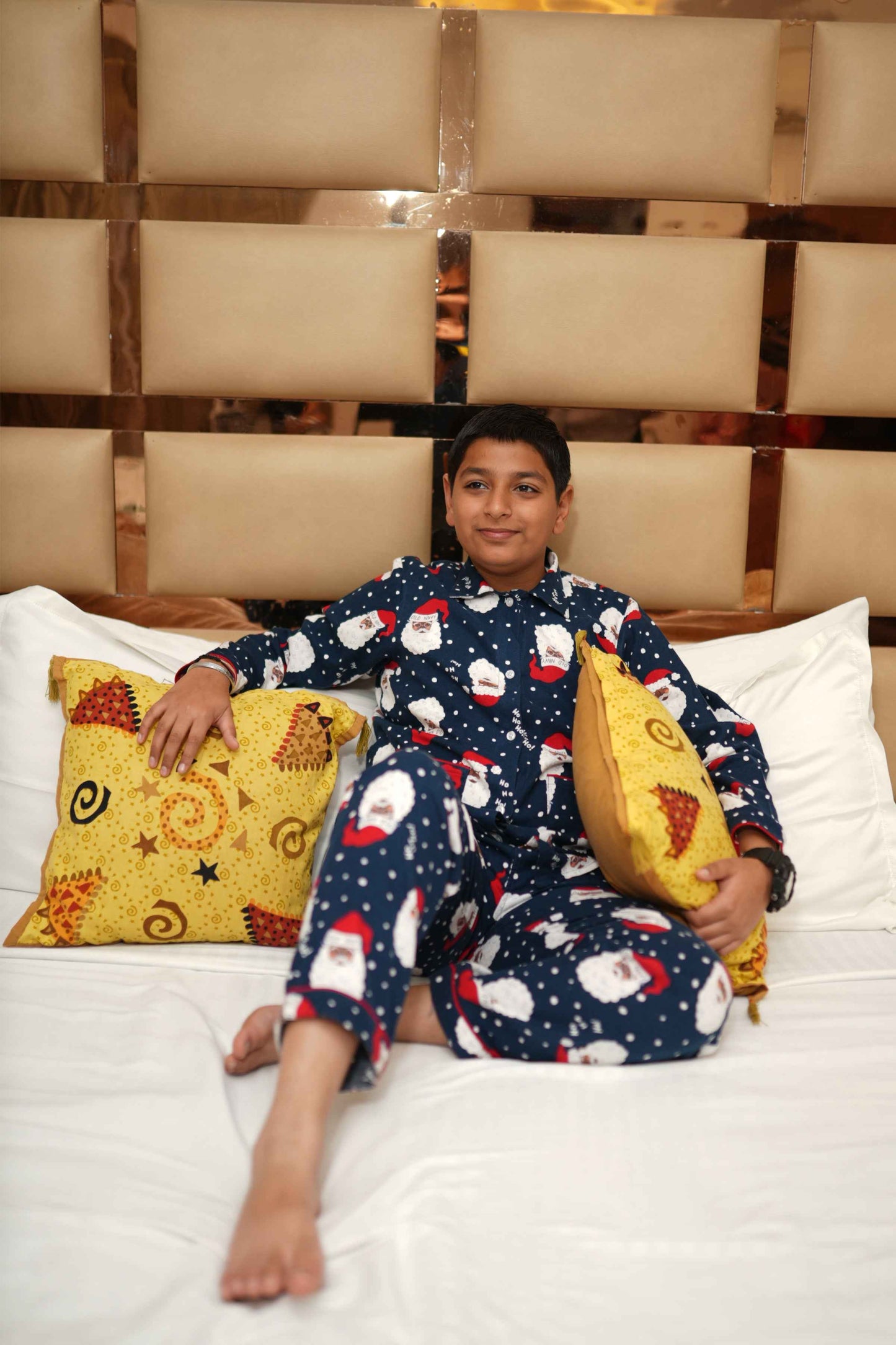 Frosty Santa Woollen Night Suit