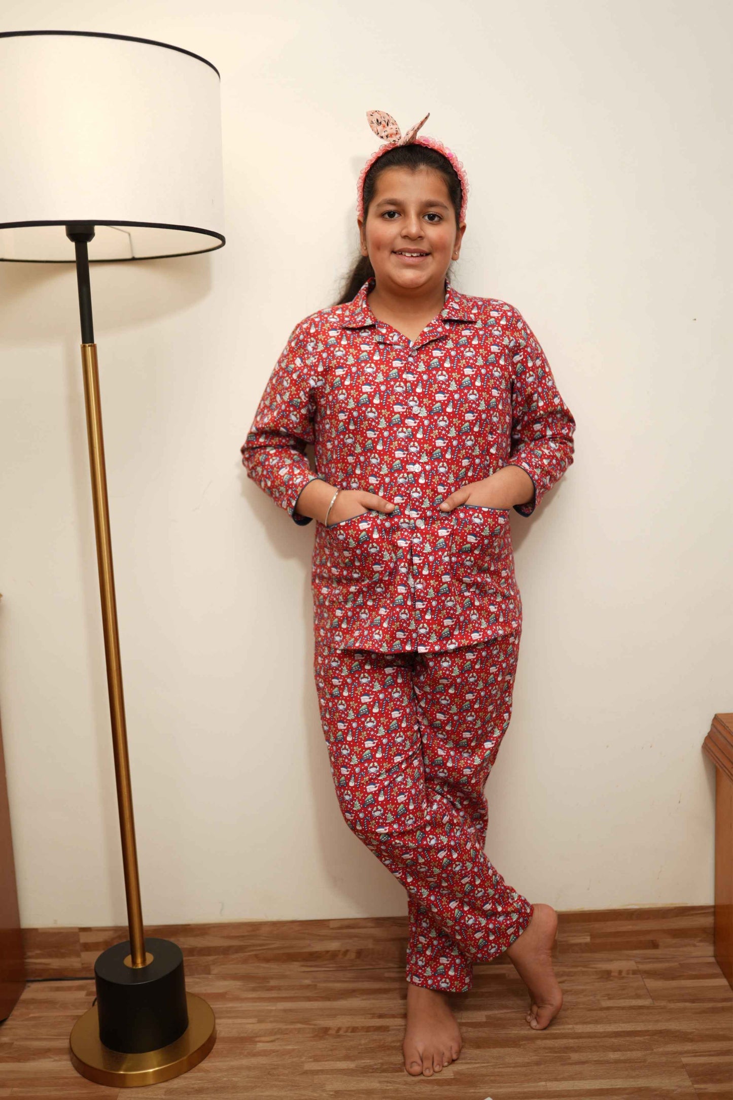 Buy Plus Size ​Christmas Cheer Woollen Night Suit At Apella | Sizes XS to 10 XL | India | Free Delivery | Customized