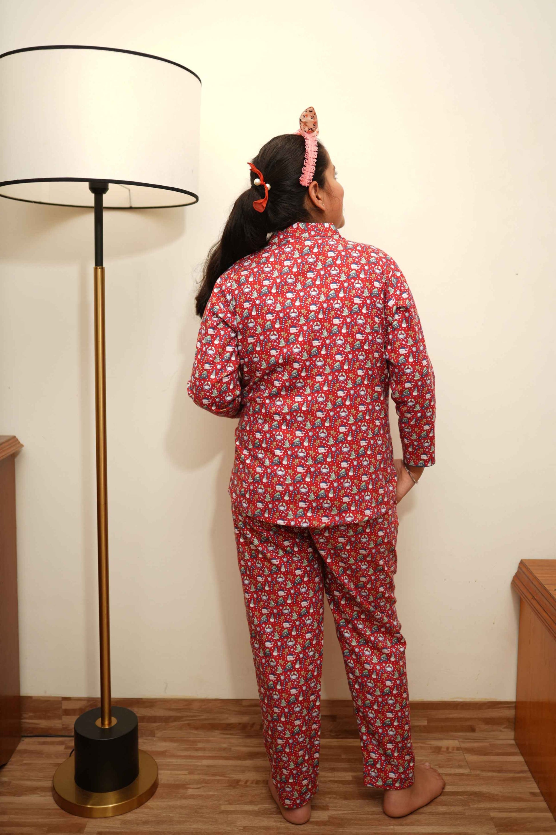 Buy Plus Size ​Christmas Cheer Woollen Night Suit At Apella | Sizes XS to 10 XL | India | Free Delivery | Customized